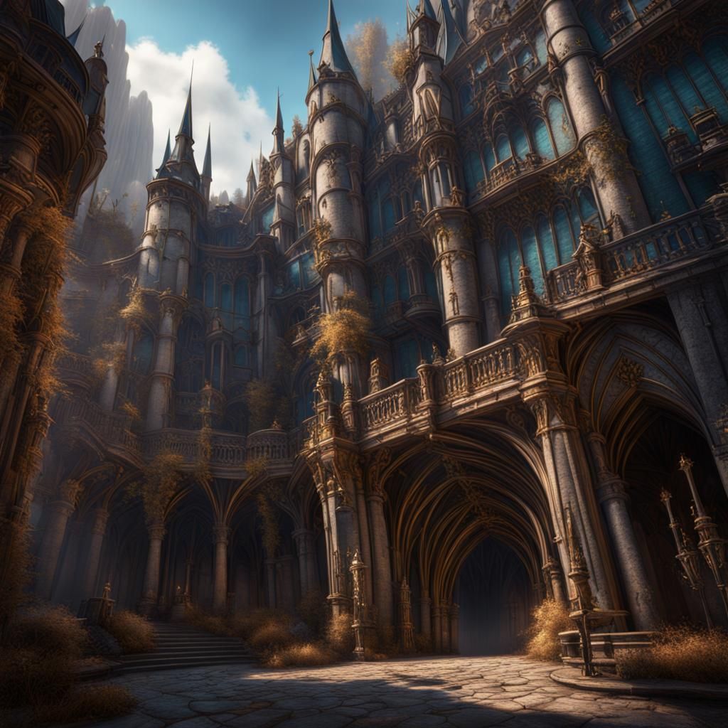 Enchanted Beauxbatons Castle in Deep Fantasy World