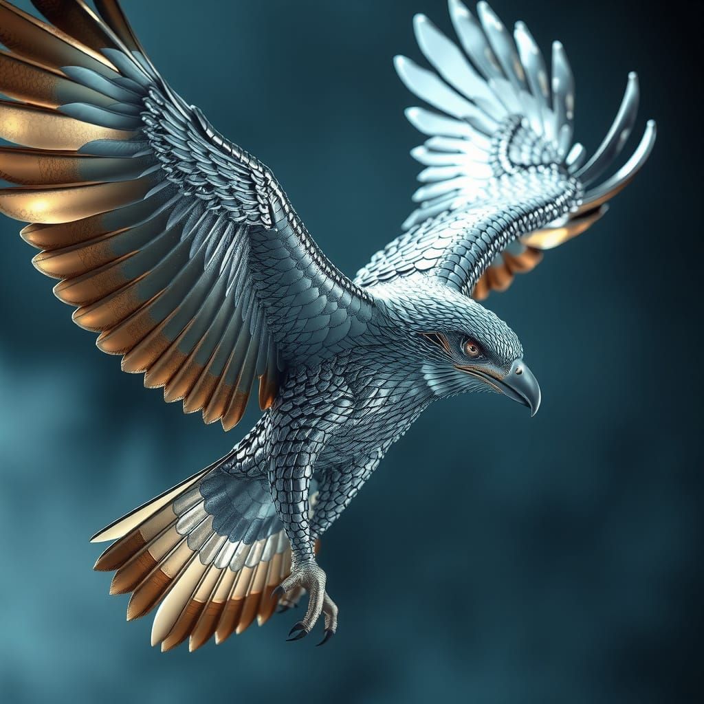 Chrome Beast in Flight