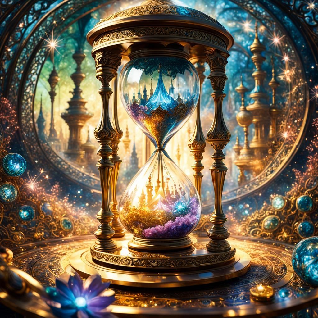 Timeless Scene in a Golden Study