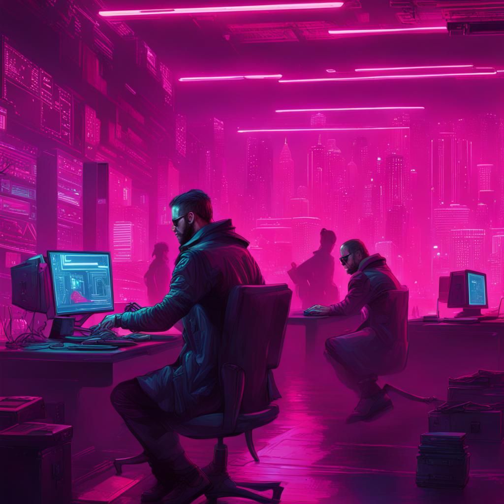 Cyberpunk Cybercriminals in 2099 Blade Runner City