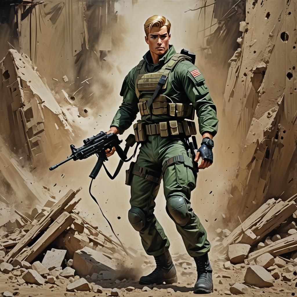 Ken doll as a GI Joe wannabe!
