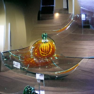Ethereal Glass Pumpkin Illuminated in Soft Morning Light