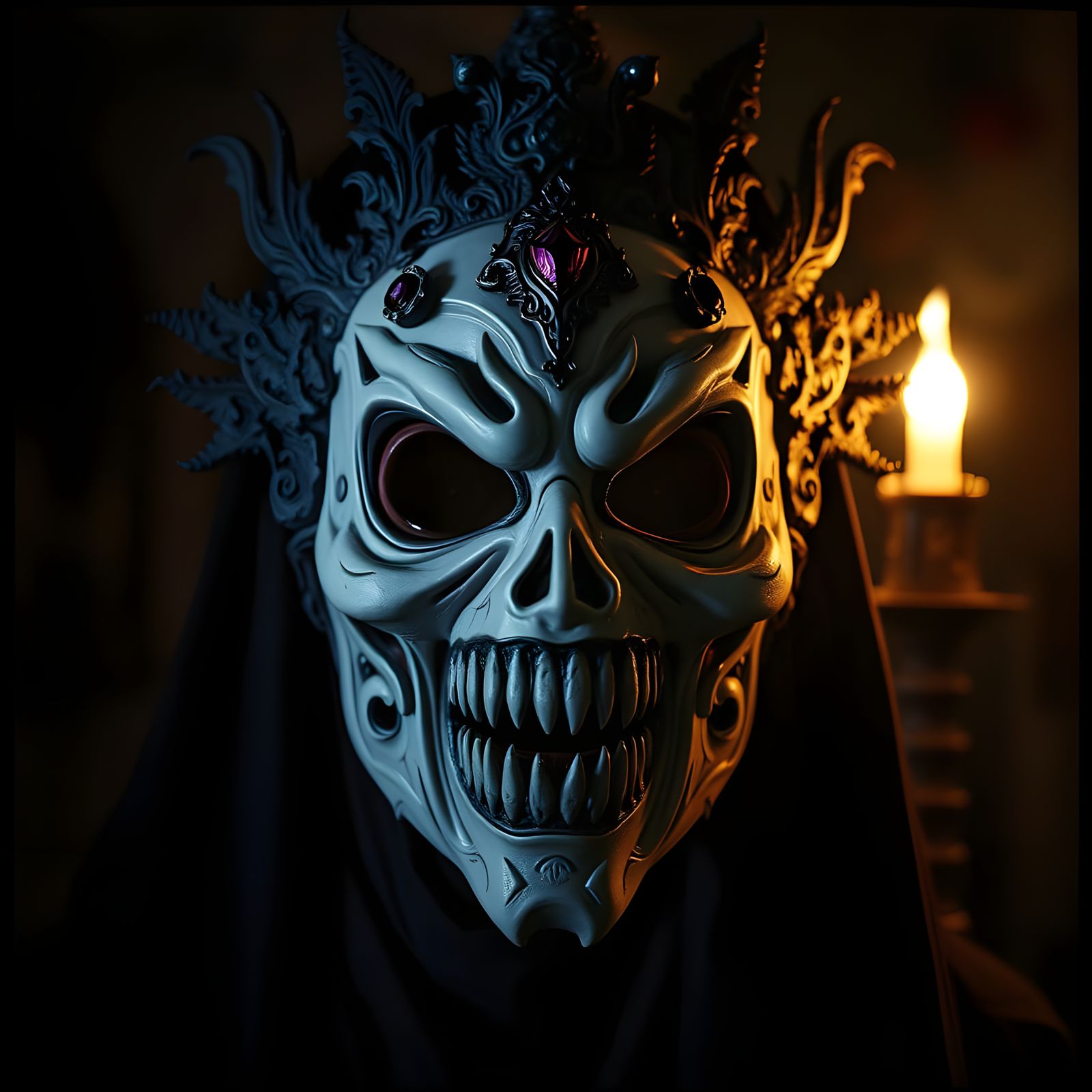 Terrifying Ghost Queen Mask: Hyper-Realistic Cinematic Film ...