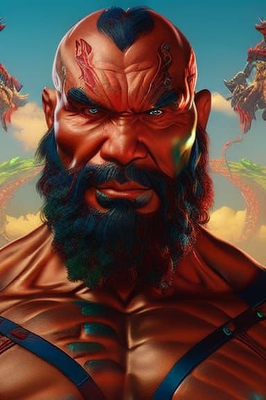 Cinematic Hyperrealistic Portrait of Spawn-like Warrior in P...