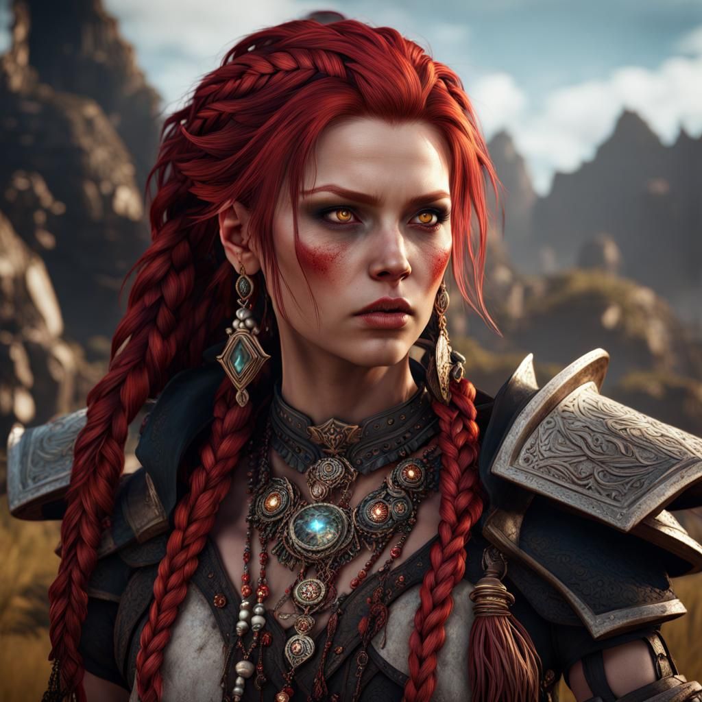 Resurrected Zombie Hunter in Dark Fantasy Aesthetic