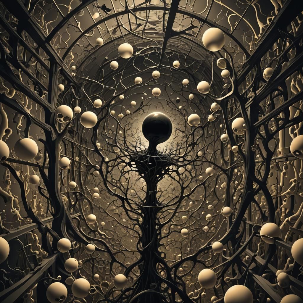 Surrealistic Dreamscapes: Duality in Mirrored Light and Shad...