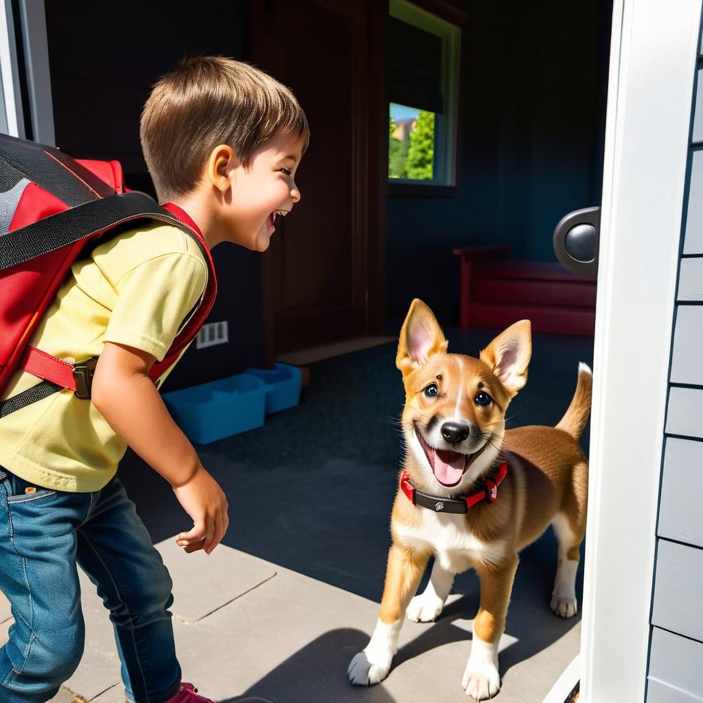 Joyful Puppy Arrives Home in a Masterpiece Scene
