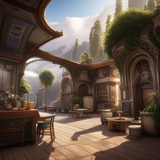 Macedonia on Mars: Futuristic Outdoor Cafe in a Martian Land...