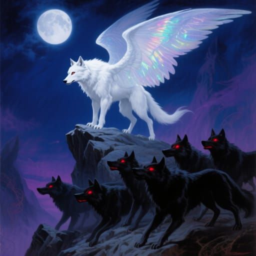 White Winged Werewolf Dominates Obsidian Pack