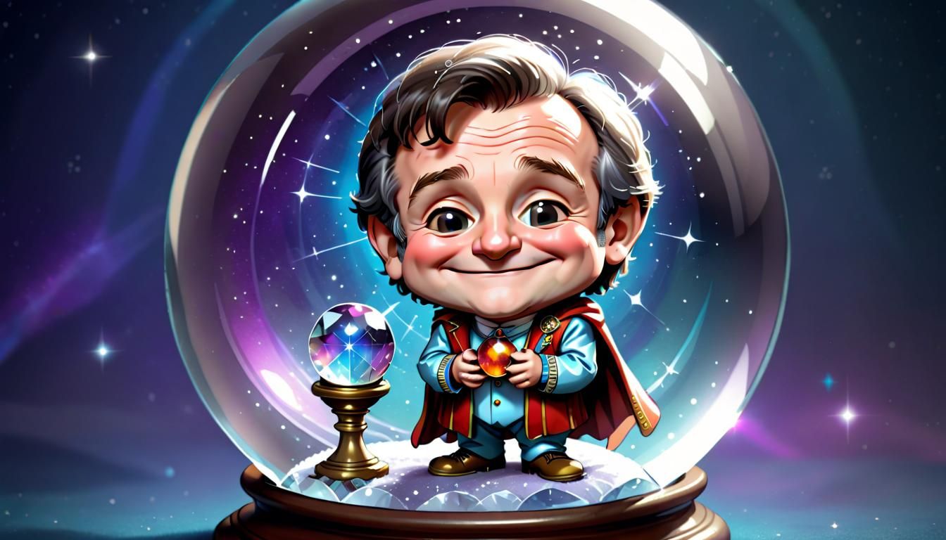 Chibi Time Lord Mork in a Crystal Ball
