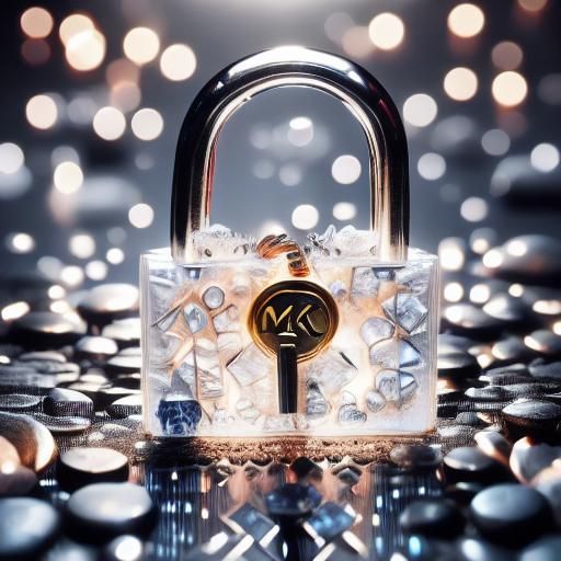 Crystal Key and Ancient Lock in Vibrant Fantasy Art