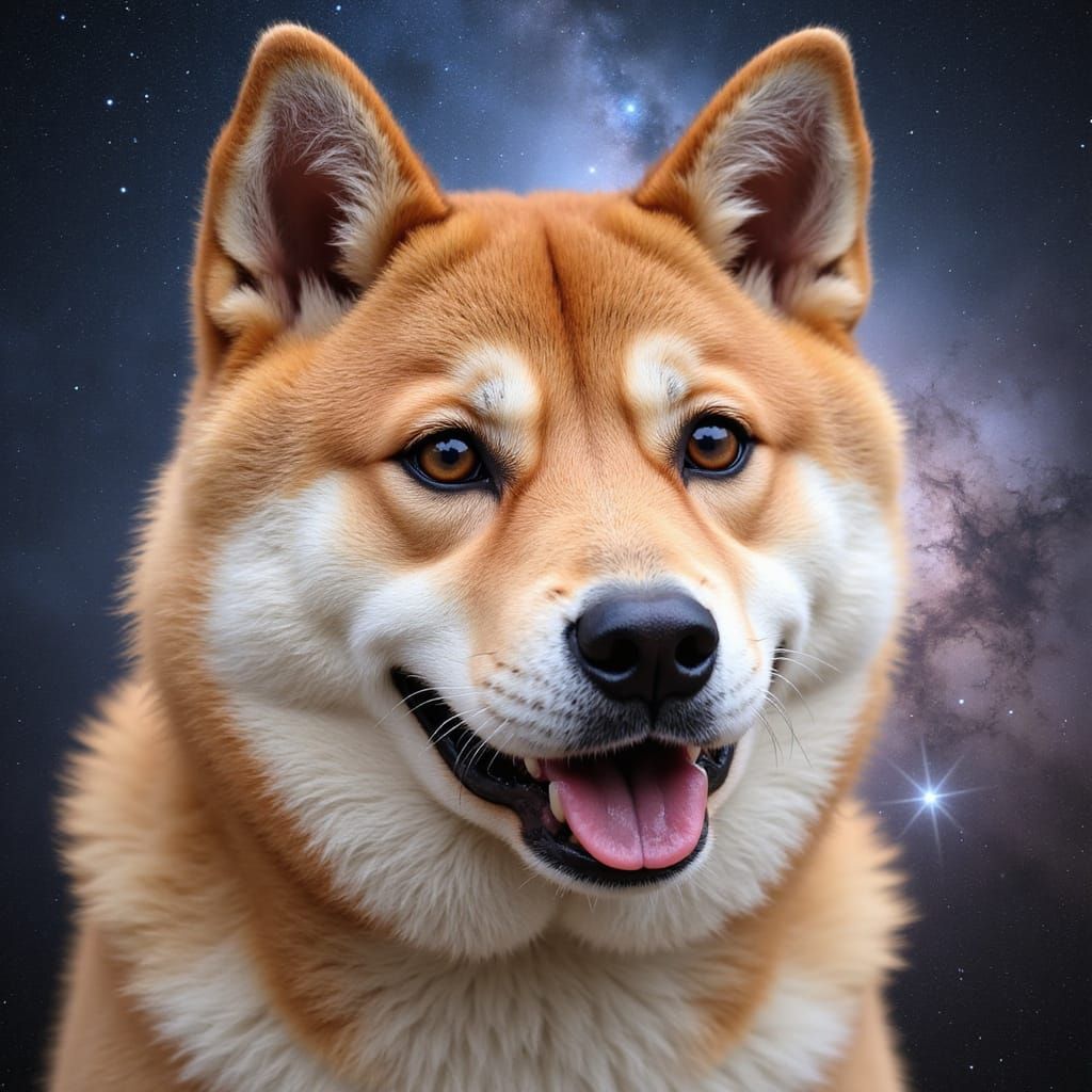 Divine Shiba Inu Embodies Cosmic Wisdom