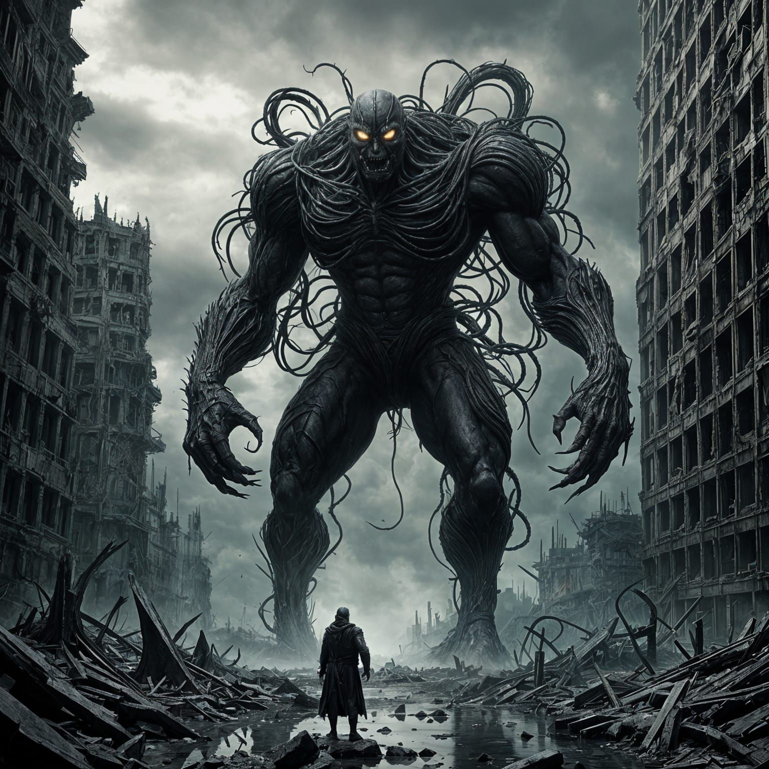 Dark, Twisted Symbiote Warrior Rises from Post-Apocalyptic R...