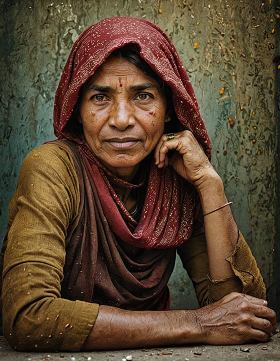 Warm and Inviting Studio Portrait in Vibrant Color