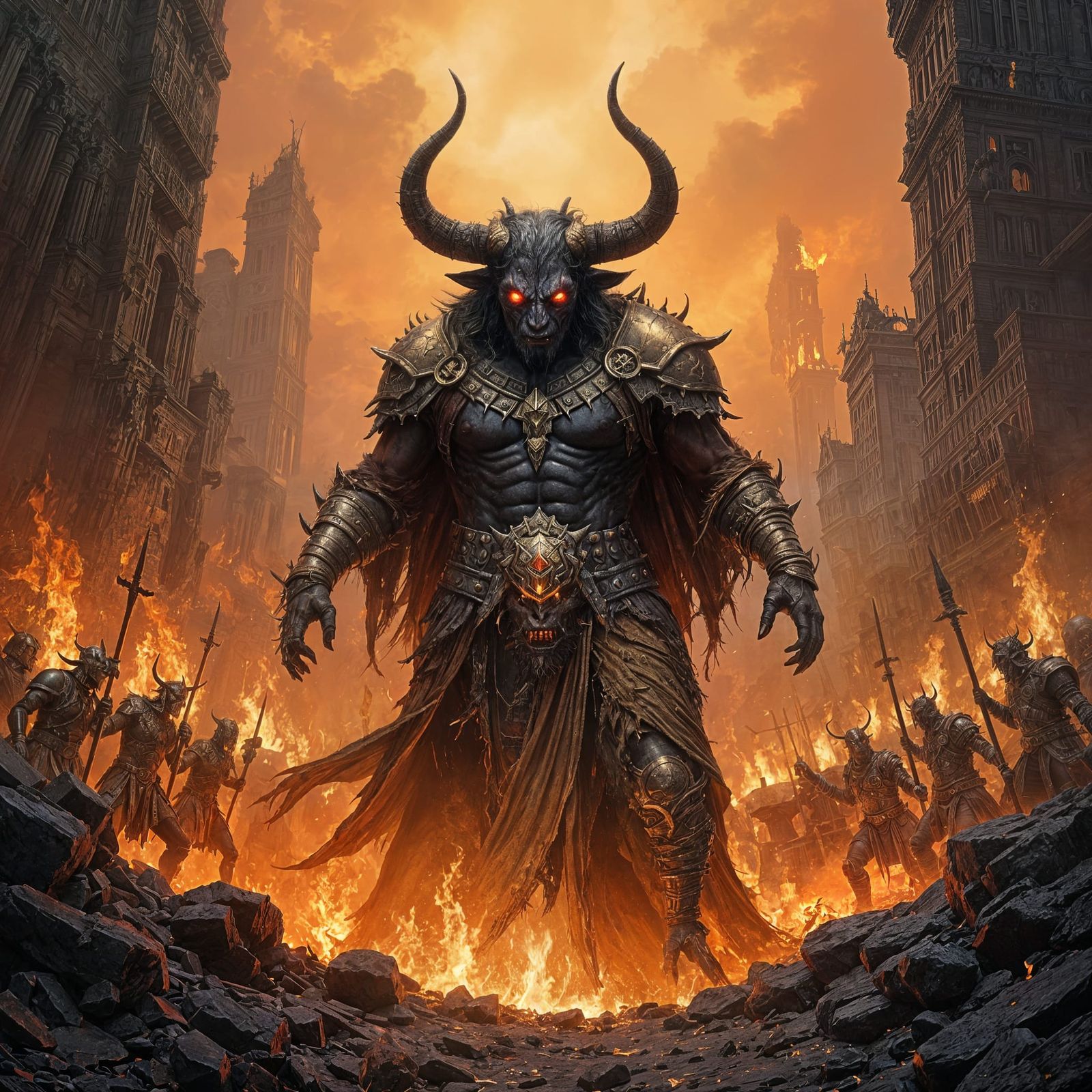 Minotaur of Fire Rises From Bottomless Hole