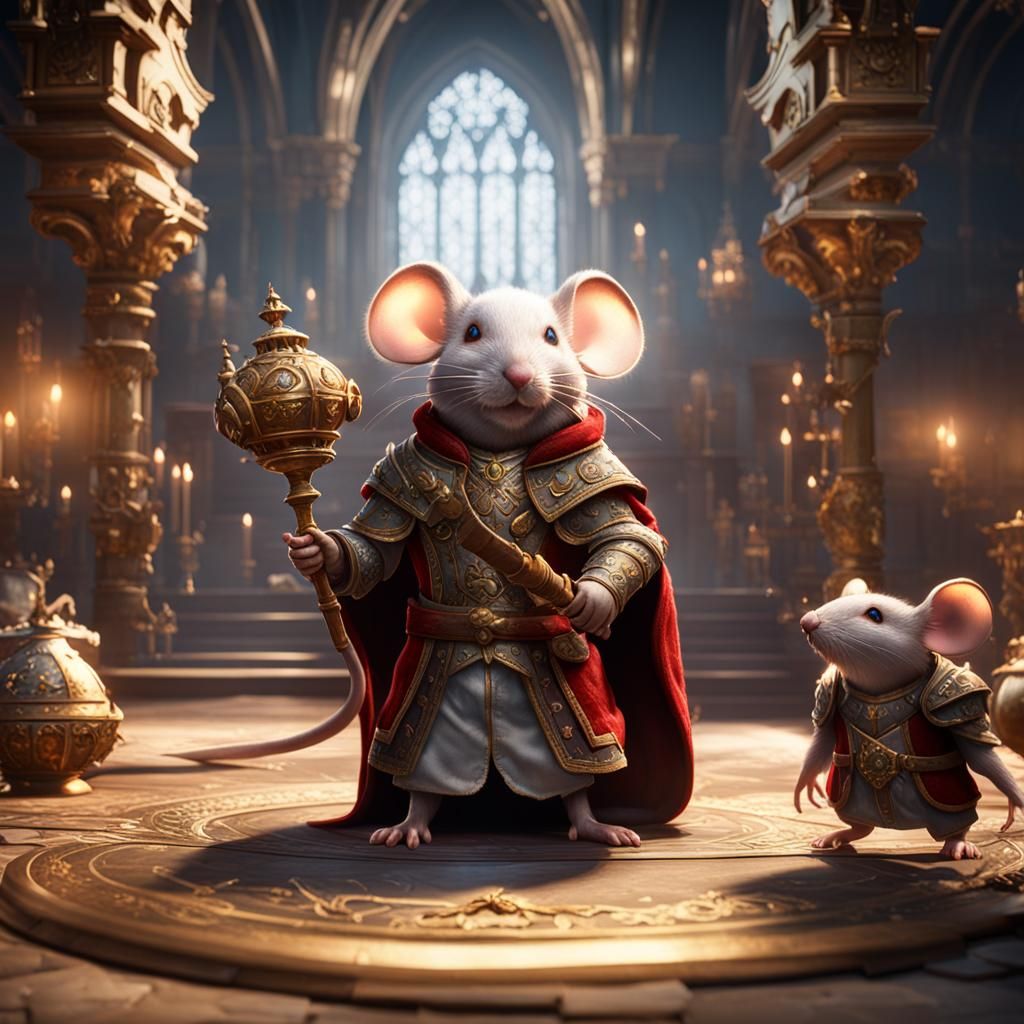 Epic Mouse Royalty in 3D Cinematic Splendor