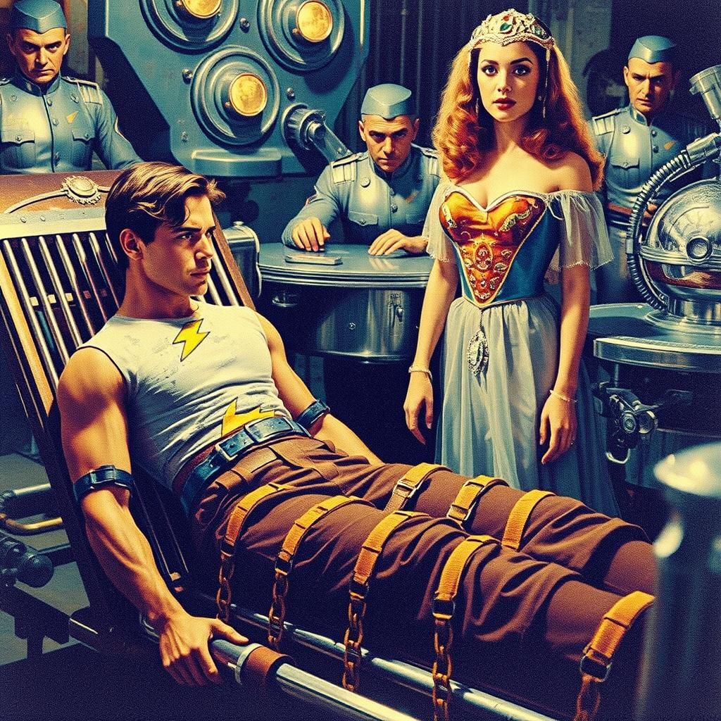 Flash Gordon in Metropolis-Inspired Sci-Fi Scene