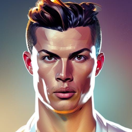 Soccer Icon Cristiano Ronaldo in Dynamic Portrait