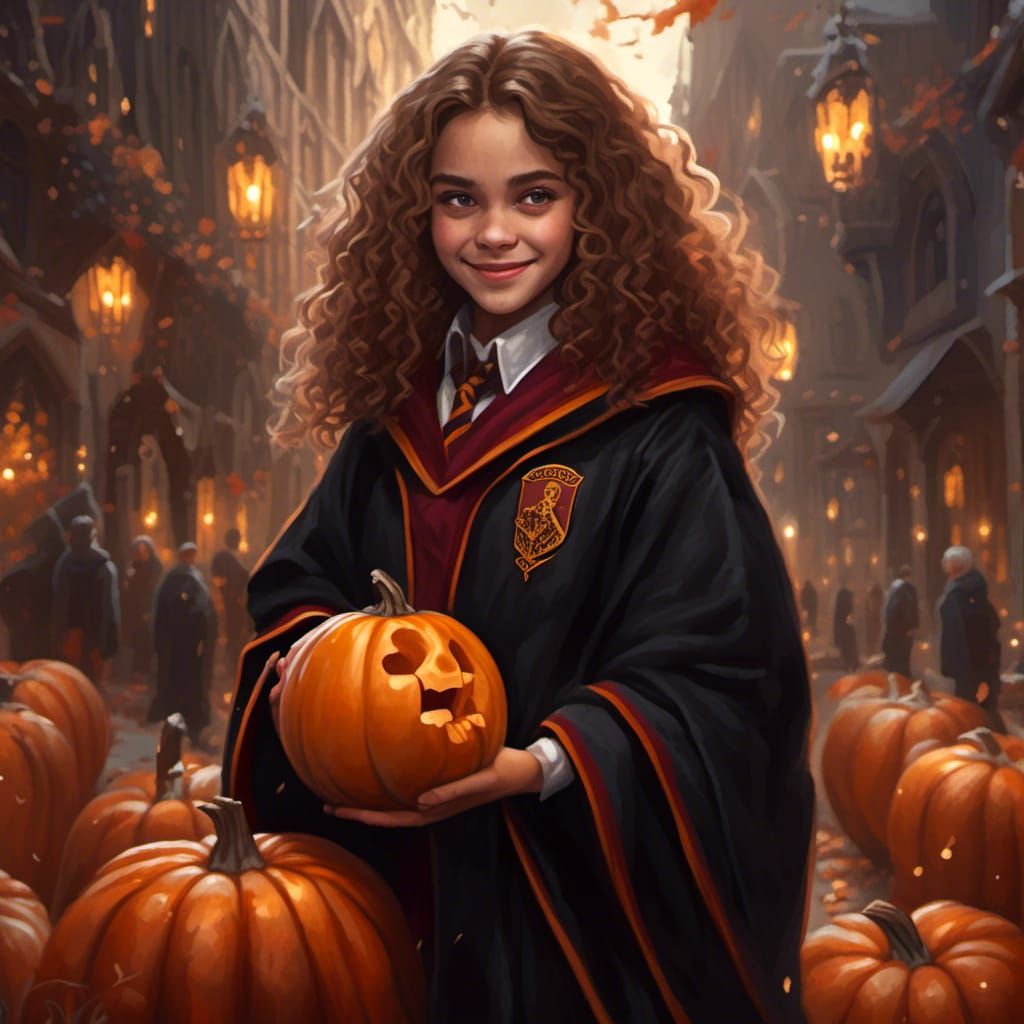 Hermione and Halloween at Hogsmead