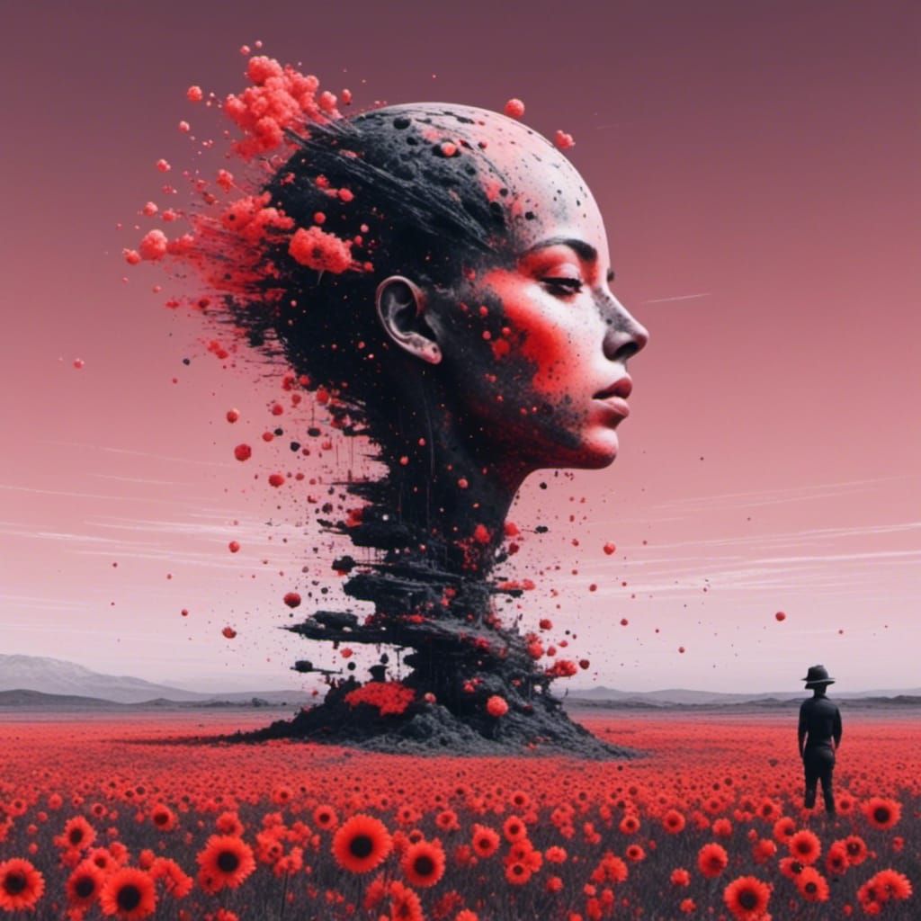 Glitch Art in Vibrant Digital Colors