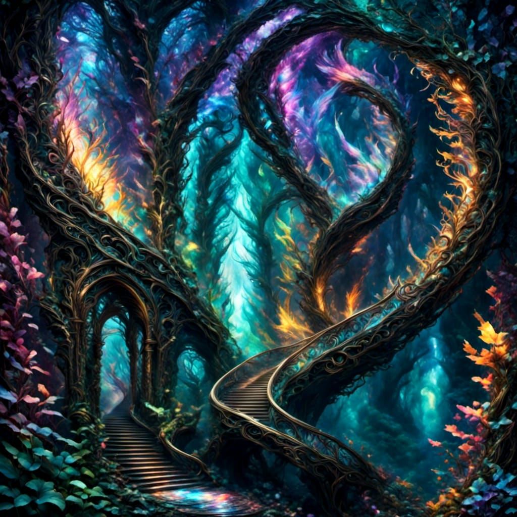 Vibrant Cosmic Odyssey in Whimsical Watercolor