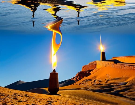 Double Exposure Landscape in Vibrant Colors