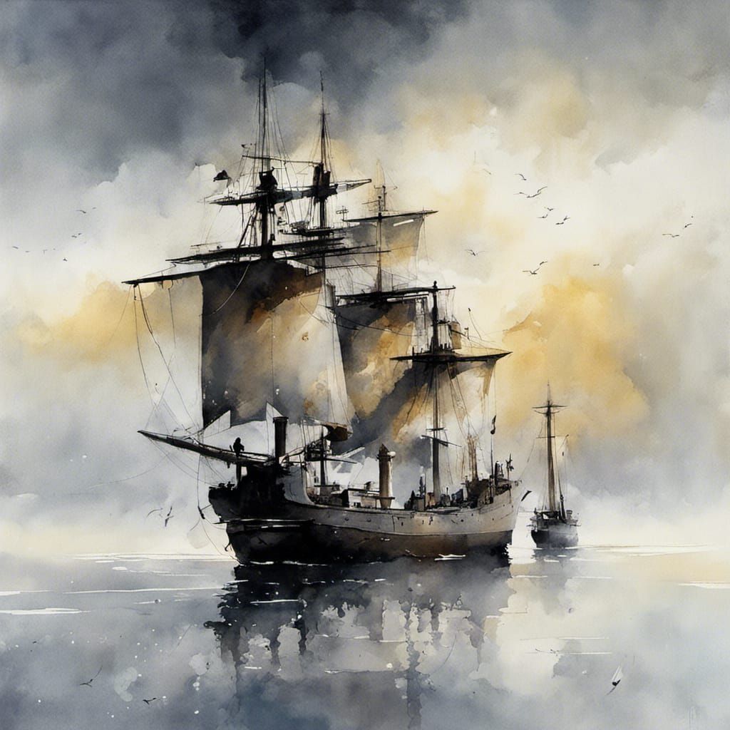 Dreamlike Landscape in Watercolor Style