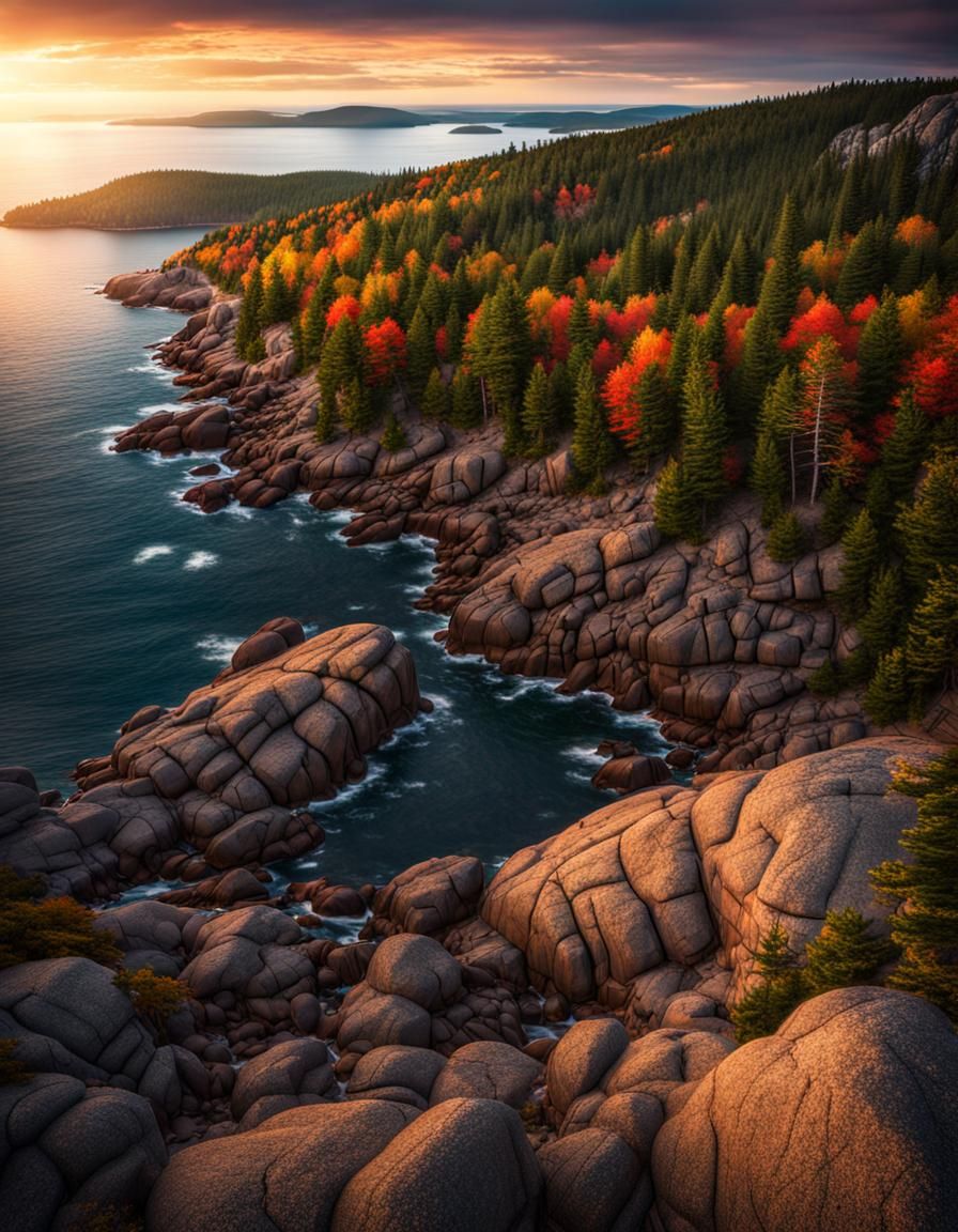 Vibrant Acadia National Park Landscape in Unreal Engine 5 St...