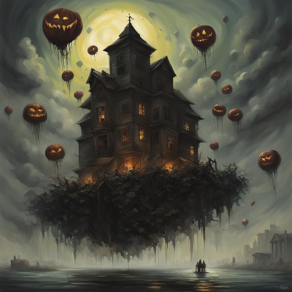 Spirits in Darkened Atmospheric Abstraction