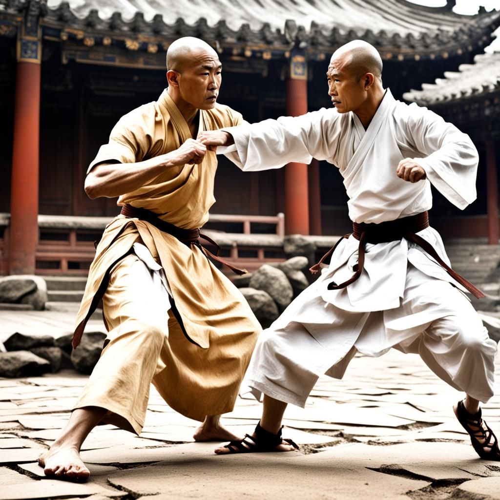 Serene Shaolin Warrior in Feudal China