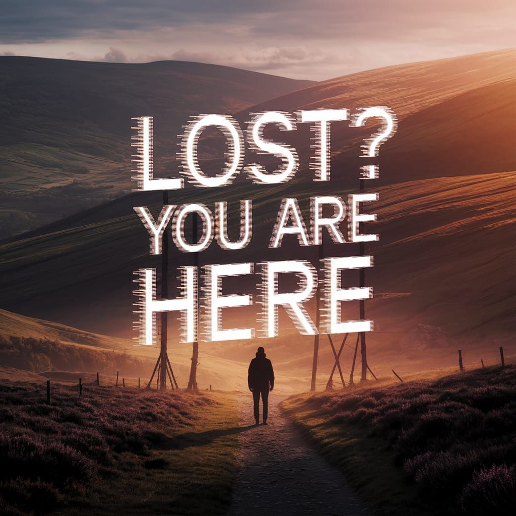 Neon Sign in Yorkshire Dales, Digital Art