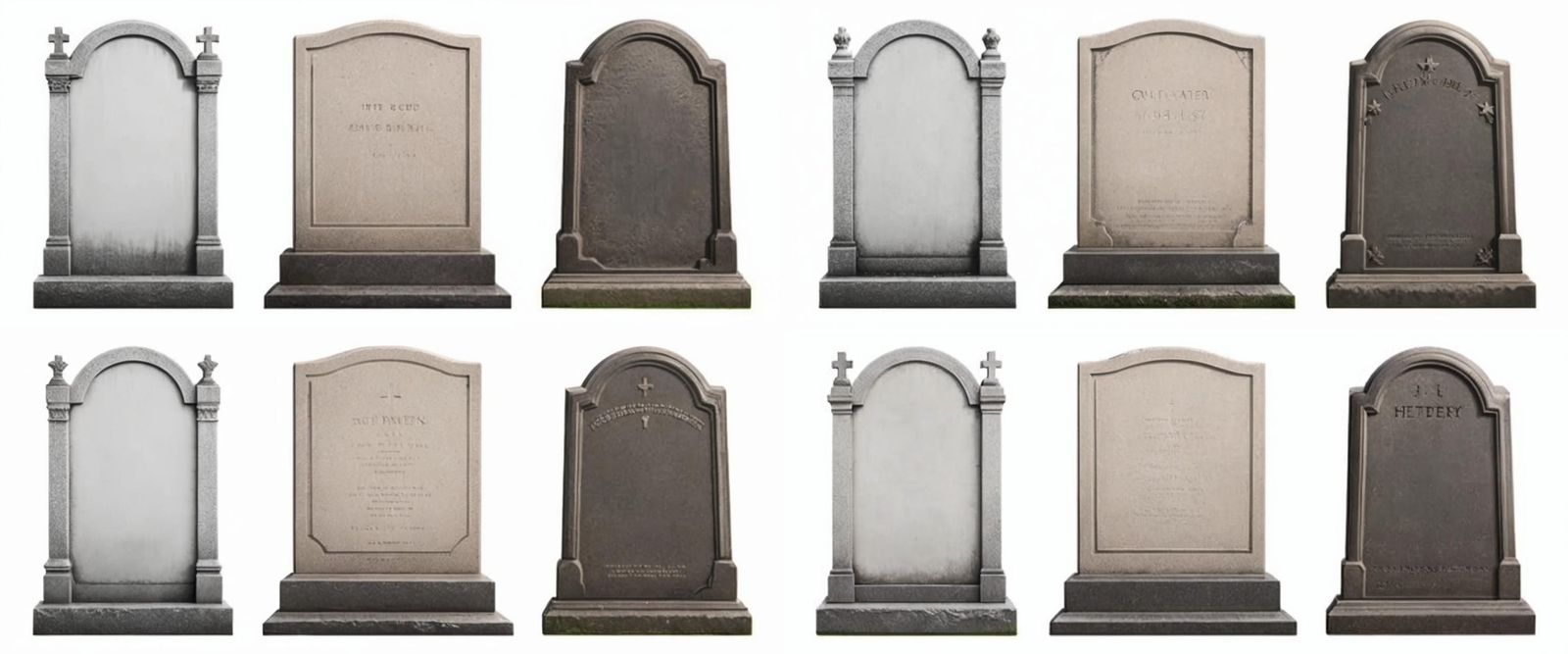 American Cemetery Landscape with Headstones