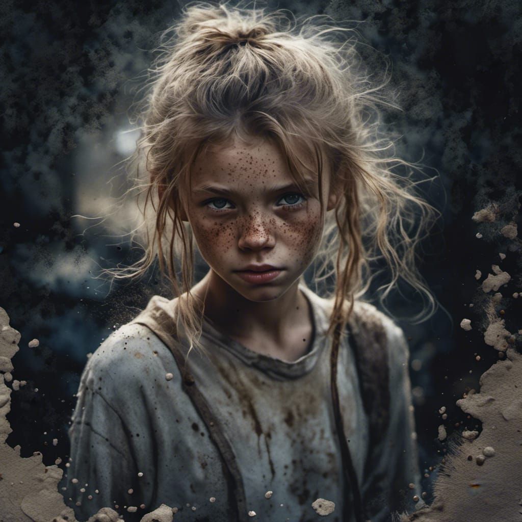 Medieval Street Urchin in Hyperreal Style