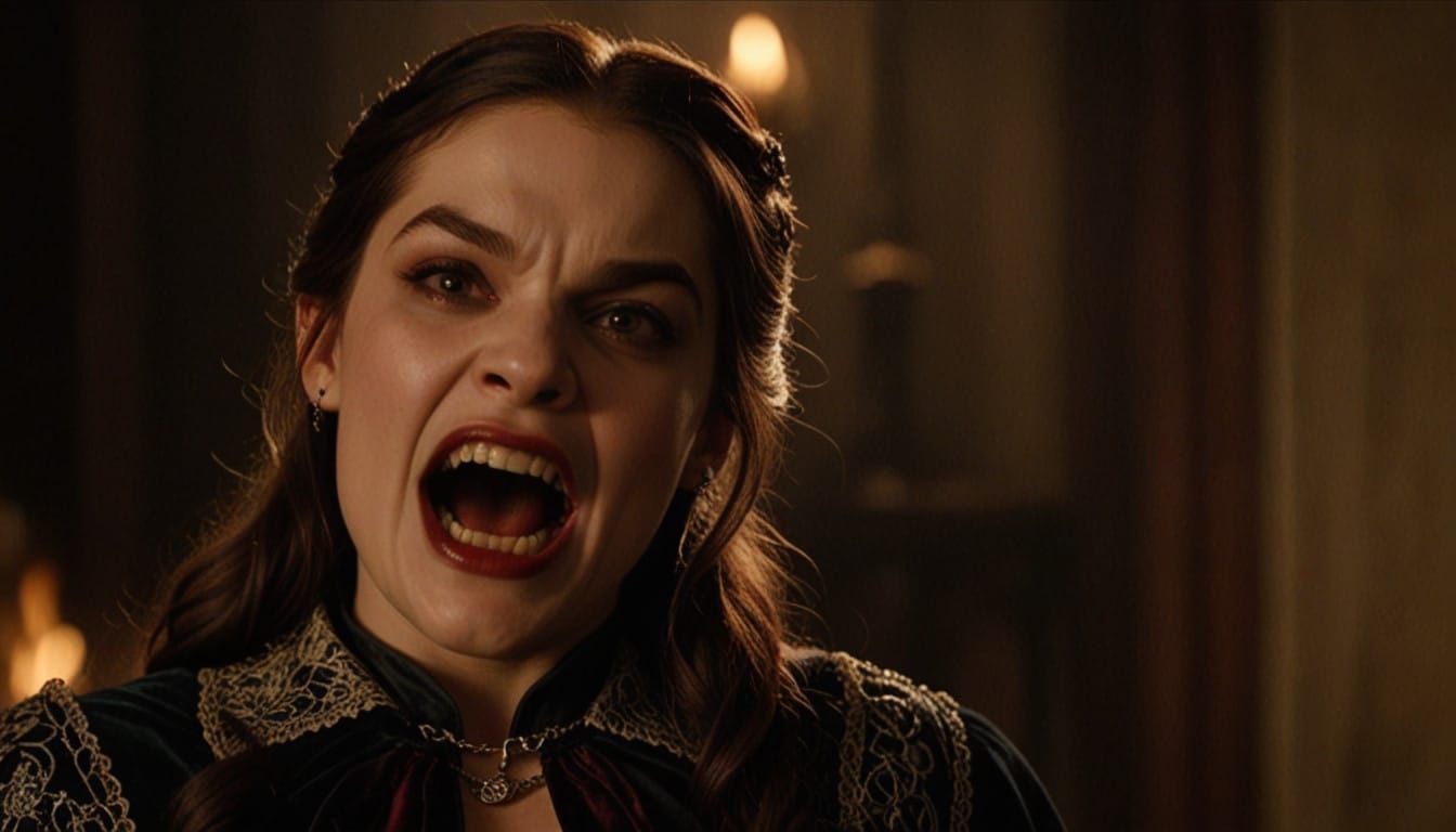 Bella Ramsey as a Dark Gothic Vampire