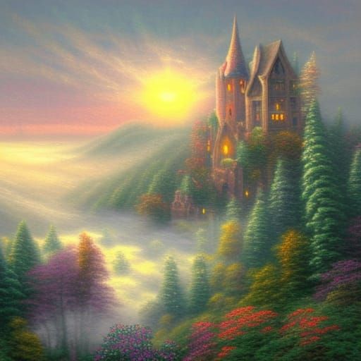 Nick Francis's Castle in the sunrise  Appalachian mountains ...