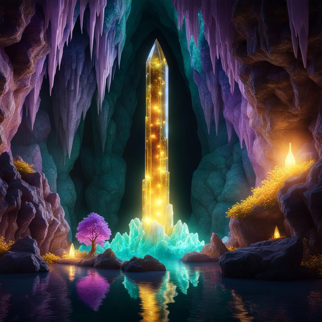 Enchanted Amethyst Caverns in Vibrant Splendor