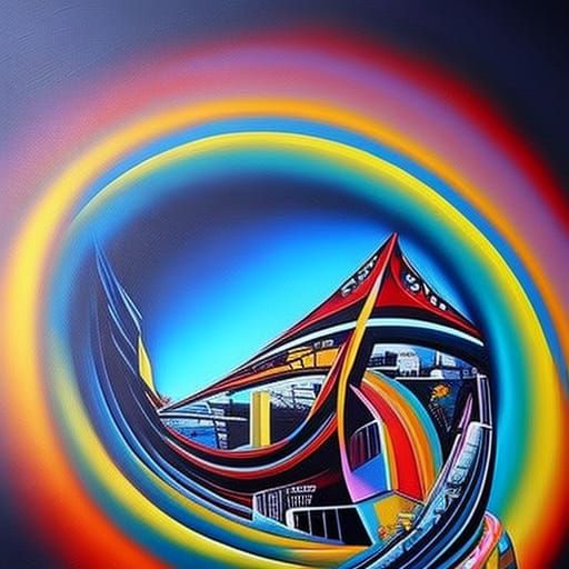 Ethereal Graffiti Abstraction Masterpiece with Vibrant Polyc...