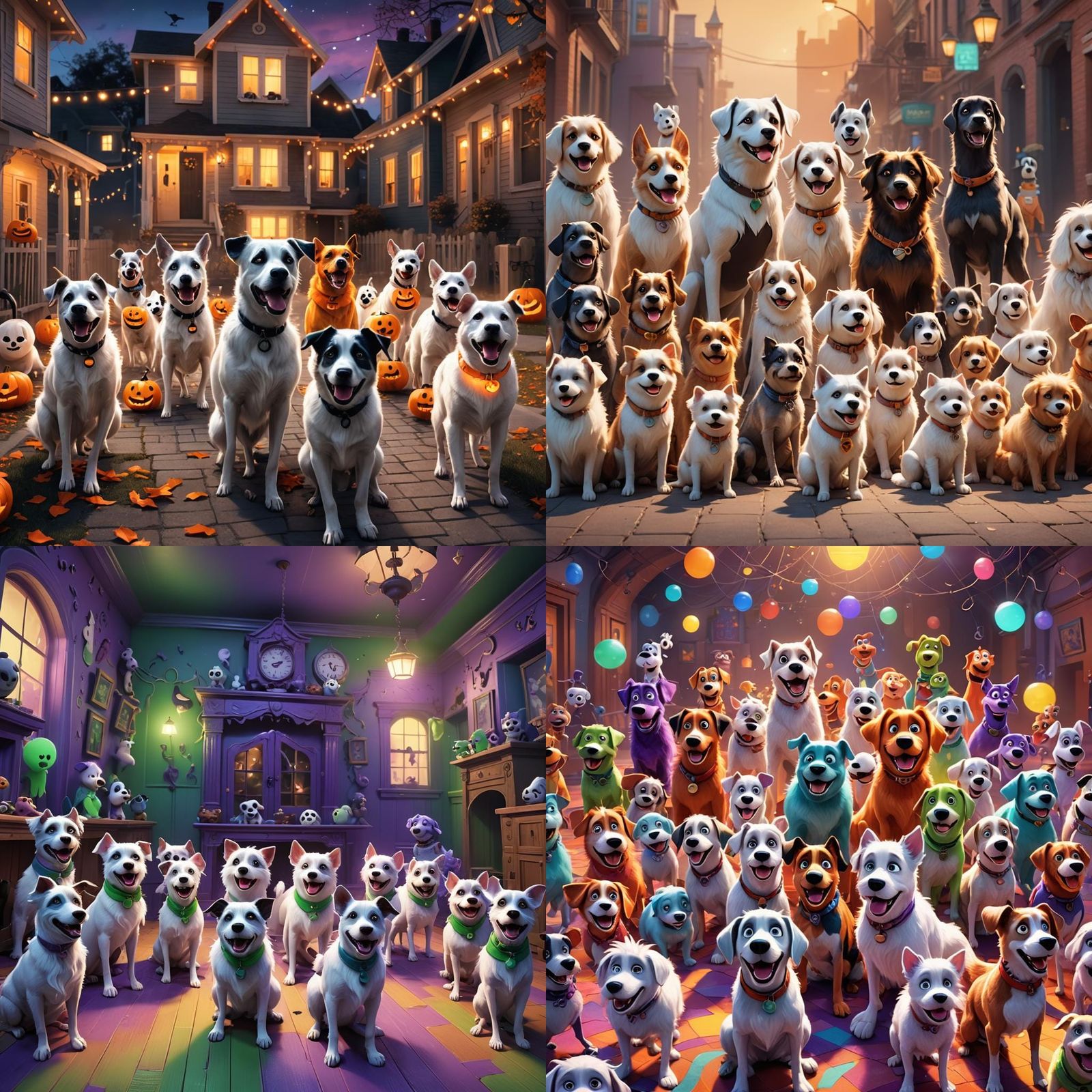 11 Dogs in Eerie Ghostly Hues