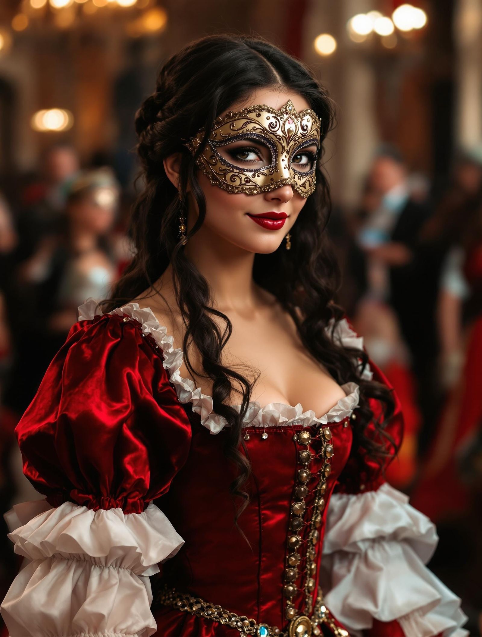 Medieval Maiden at Masquerade Ball