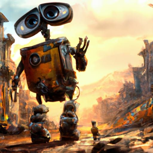 Epic Cinematic Digital Matte Painting of Wall-E