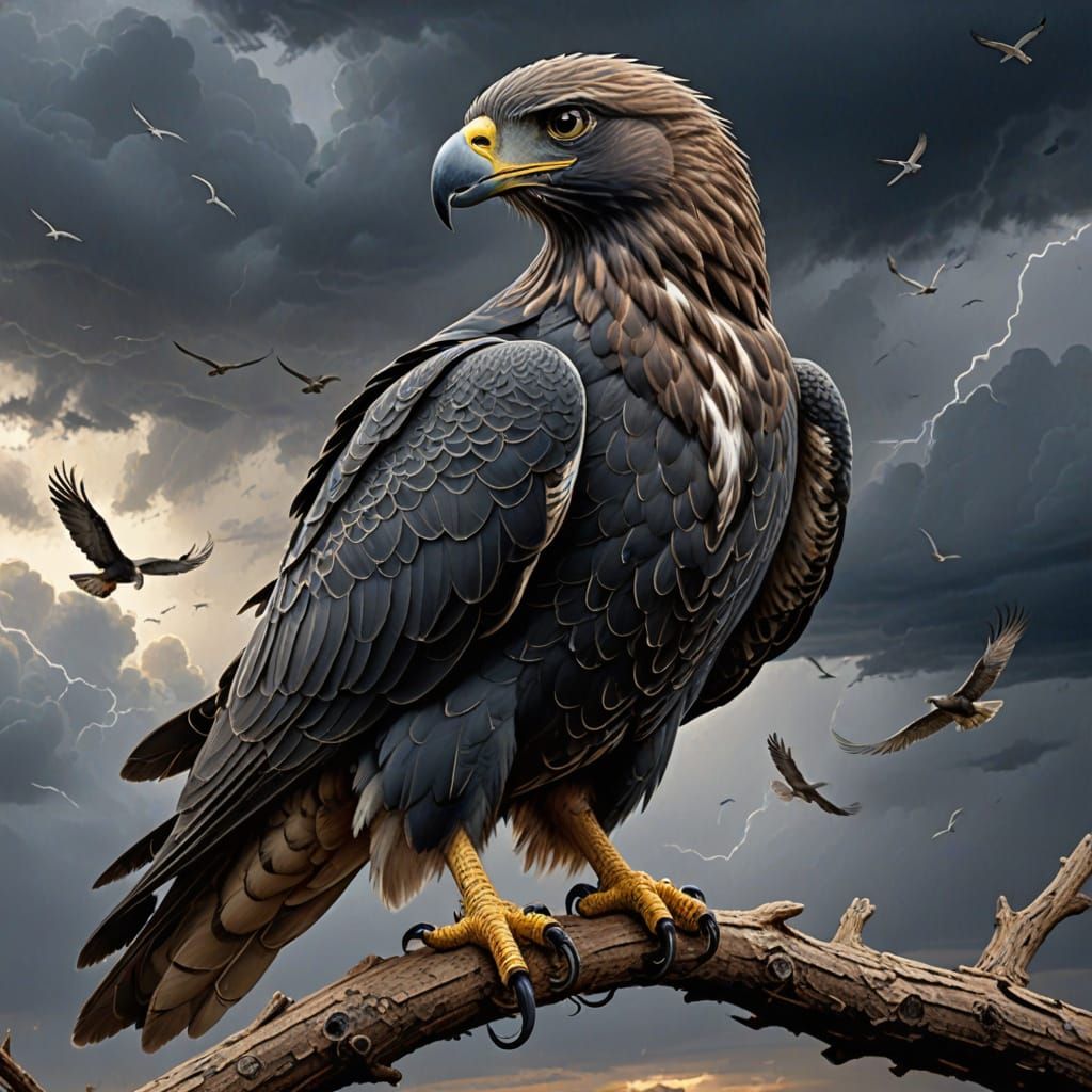 Majestic Stormhawks: Predatory Birds of the Windwall