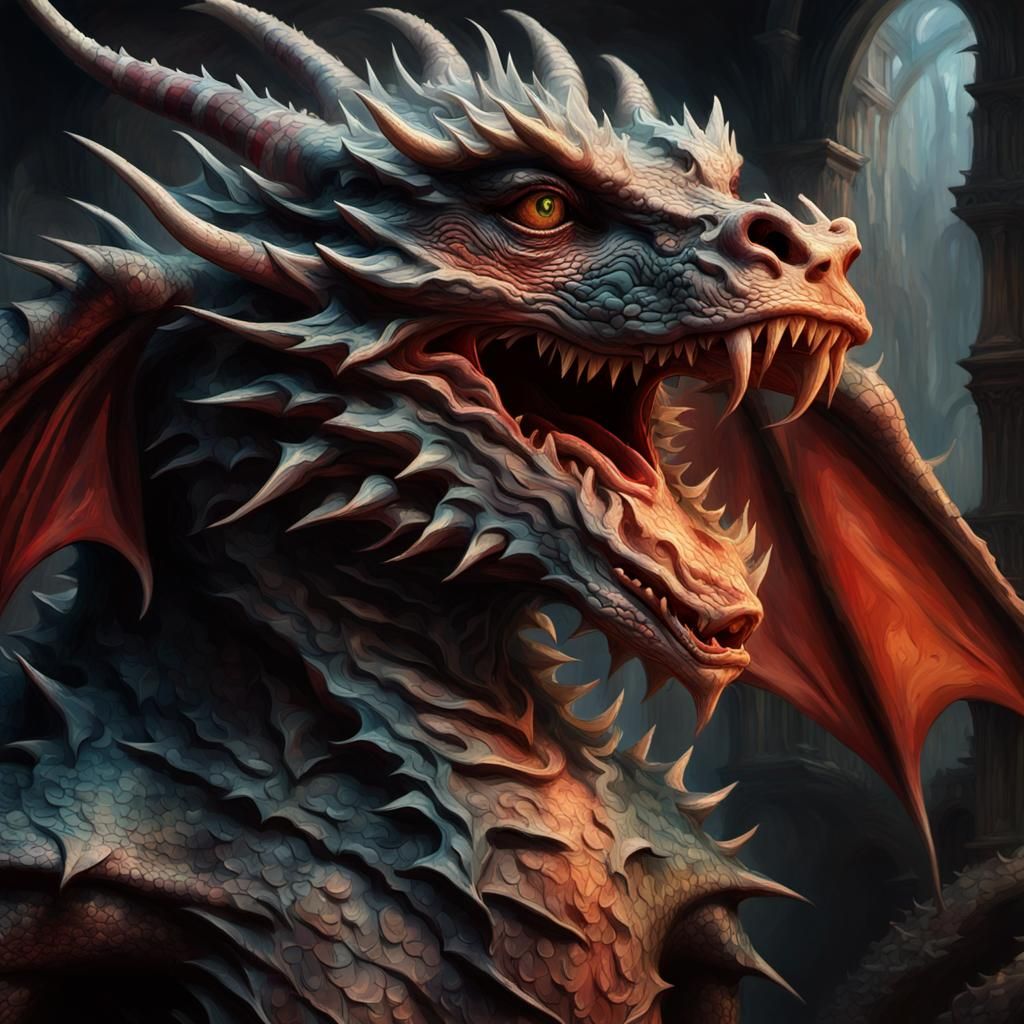 Epic Gothic Masterpiece of a Twisted Dragon