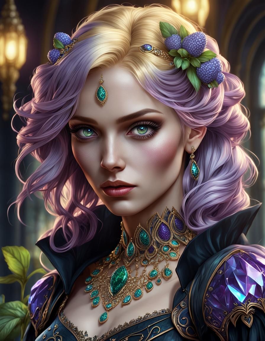 Ethereal Gothic Goddess in Dark Fantasy Realm