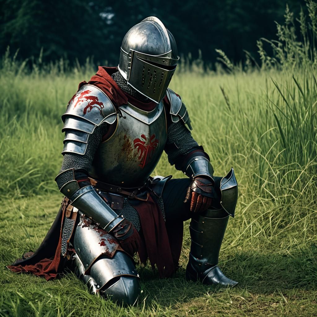 Bloodied Knight in Cinematic Glory