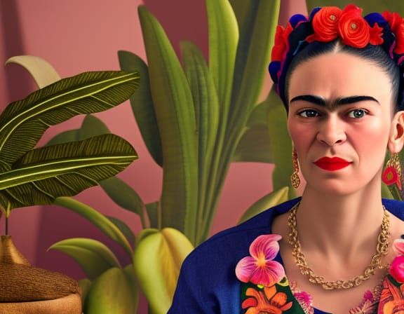 Frida Kahlo as a Supermarket Saleswoman Selling Orthopedic A...