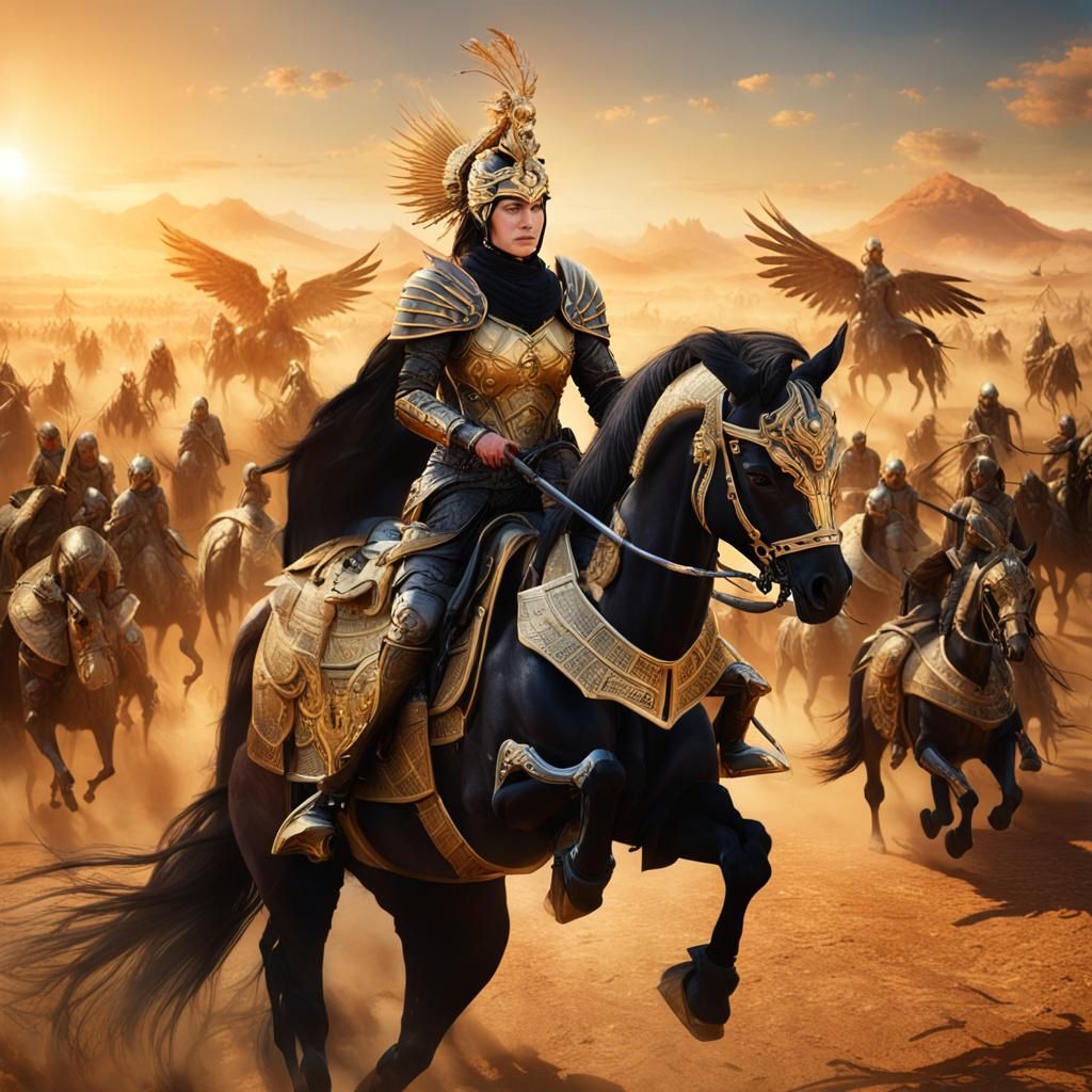 Mystical Warrior Empress Rides into Ancient Sunlit Realm