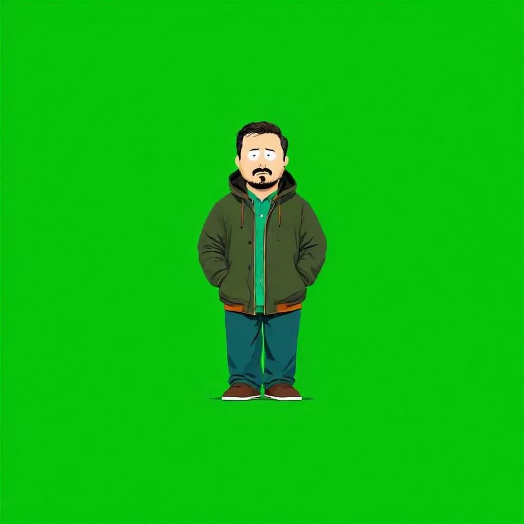 South Park Character Portrait in Vector Art Style