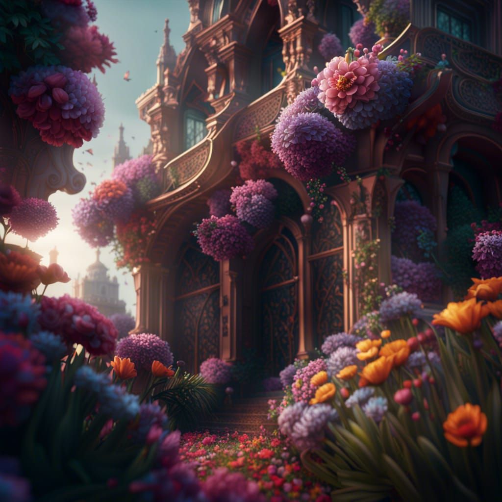 Stunning Floral Epic in Digital Matte Painting