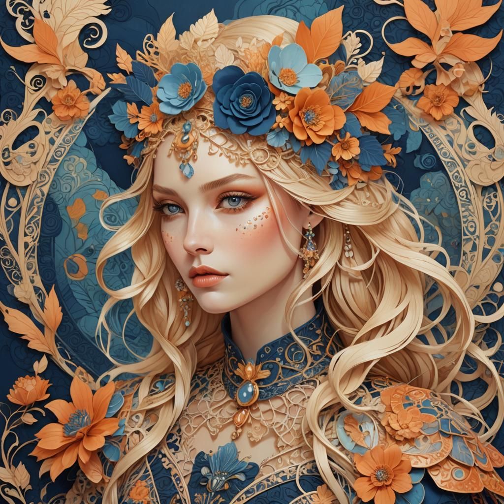 Enchanting Fantasy Portrait in Pastel Hues