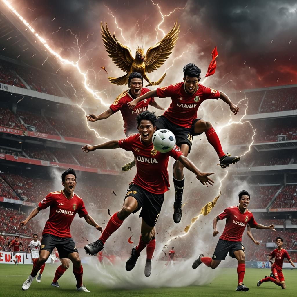 Indonesian Footballers Dazzle in Garuda-Themed 3D Art